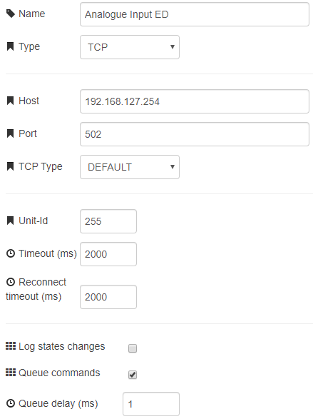 Modbus Client configuration